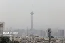 خیزش گرد و خاک و رگبار در تهران
