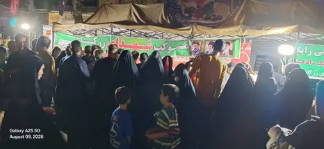 ۱۵۶ شب خدمت به مردم؛ تجلیل از پدران شهدای مدافع حرم در موکب شهدای رزکان