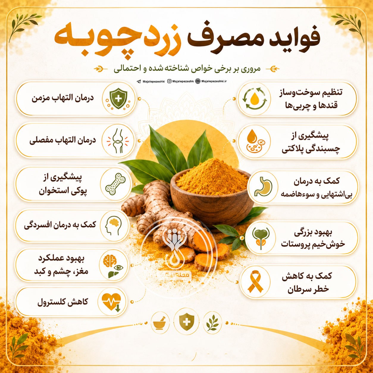 فواید زردچوبه برای سلامتی! فواید زردچوبه برای سلامتی!